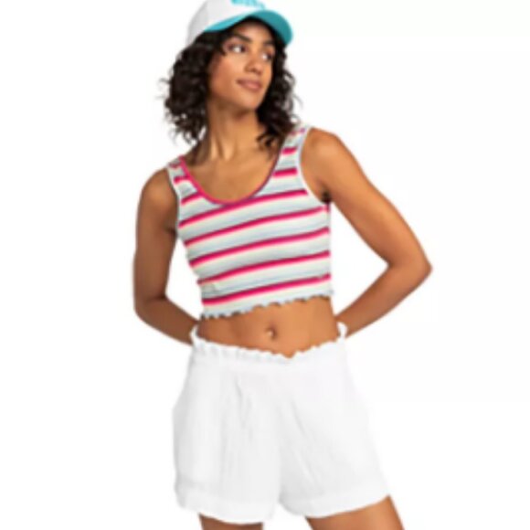 Roxy BRAZILIAN SAND PARDISO Women's Keep It Wavy Cropped Tank - Picture 2 of 4